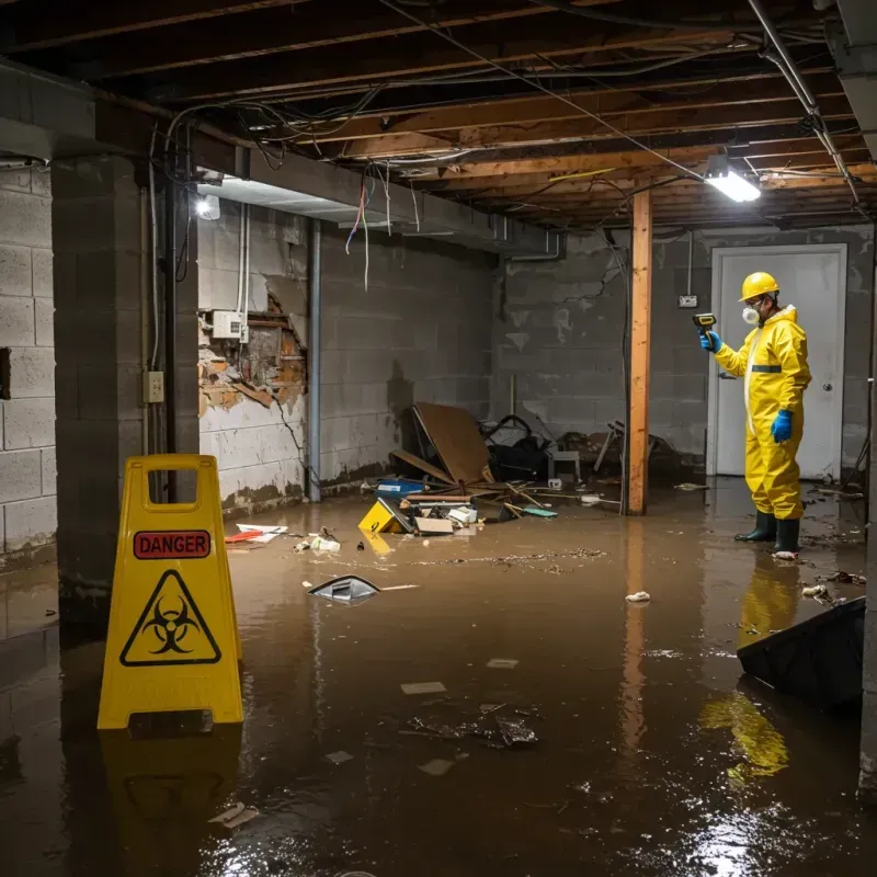 Flooded Basement Electrical Hazard in Pleasanton, KS Property